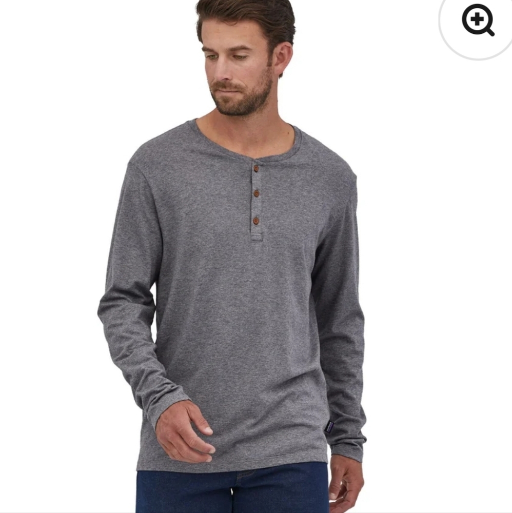 Patagonia Shirt, Size Medium, Gray, Button Placket, Long Sleeves, 100% Cotton - Picture 1 of 8